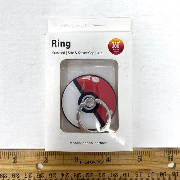 Poké Ball Phone Ring Holder Collapsible Kickstand - Picture 4 of 4